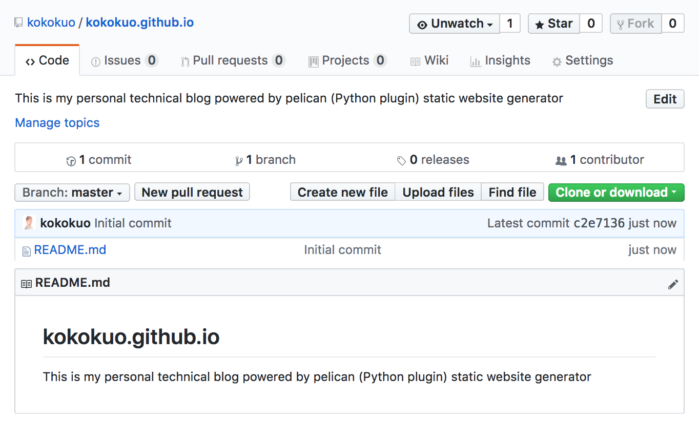 github-page-default-repository