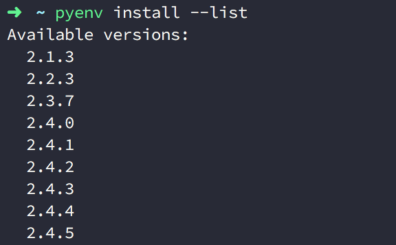 list-available-install-python-versions
